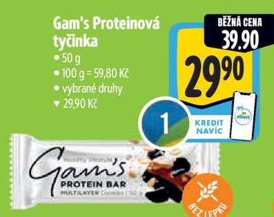 Gam's Proteinová tyčinka, 50 g
