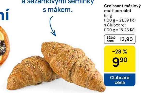 Croissant máslový multicereální, 65 g 
