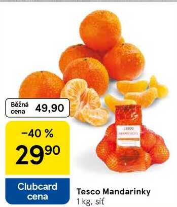 Tesco Mandarinky, 1 kg, síť 