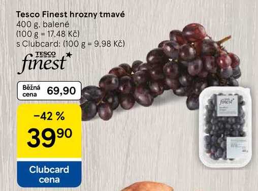 Tesco Finest hrozny tmavé, 400 g 