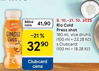Rio Cold Press shot, 180 ml, více druhů 