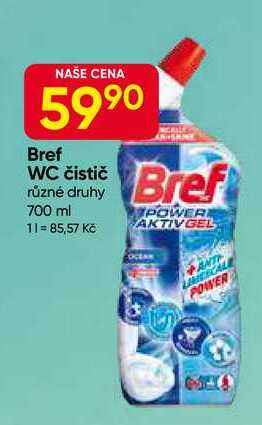 Bref WC čistič různé druhy 700 ml 