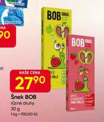 Šnek BOB různé druhy 30 g