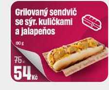 Grilovaný sendvič se sýr s kuličkami a jalapeños 190g 
