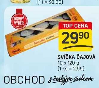SVÍČKA ČAJOVÁ 10 x 120 g 