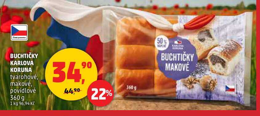 BUCHTIČKY KARLOVA KORUNA, 360 g