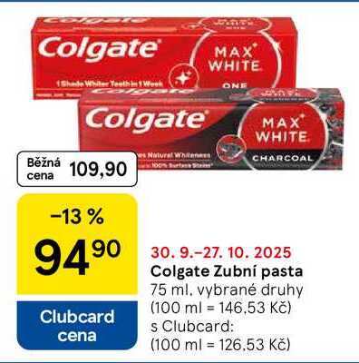 Colgate Zubní pasta, 75 ml, vybrané druhy 