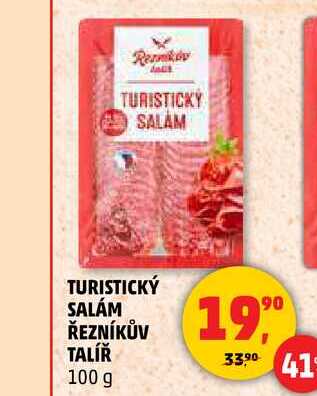 TURISTICKÝ SALÁM ŘEZNÍKŮV TALÍŘ, 100 g 
