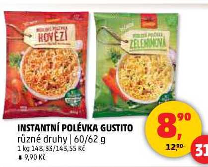 INSTANTNÍ POLÉVKA GUSTITO, 60 g