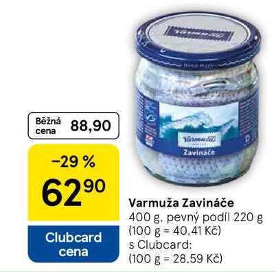 Varmuža Zavináče, 400 g, pevný podíl 220 g 