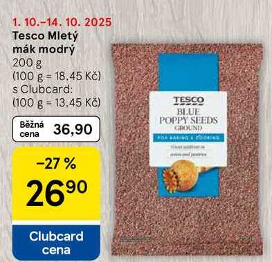Tesco Mletý mák modrý, 200 g