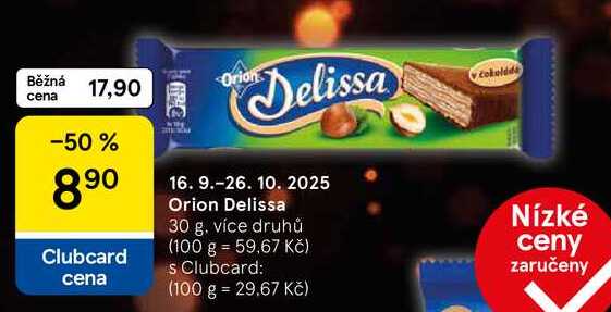 Orion Delissa, 30 g. více druhů  