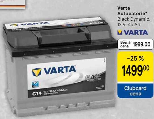 Varta Autobaterie, Black Dynamic, 12 V. 45 Ah 