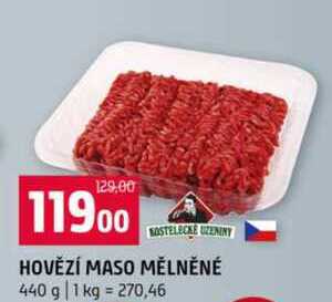 HOVĚZÍ MASO MĚLNĚNÉ 440 g