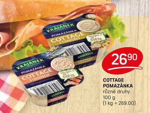 COTTAGE POMAZÁNKA různé druhy 100 g