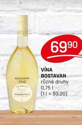VÍNA BOSTAVAN různé druhy 0,75l