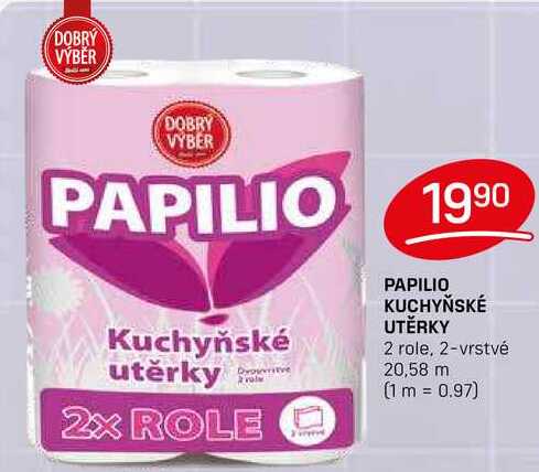 PAPILIO KUCHYŇSKÉ UTĚRKY 2 role, 2-vrstvé