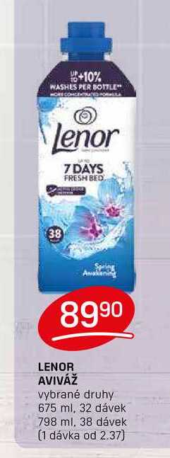 LENOR AVIVÁŽ vybrané druhy 675 ml, 32 dávek