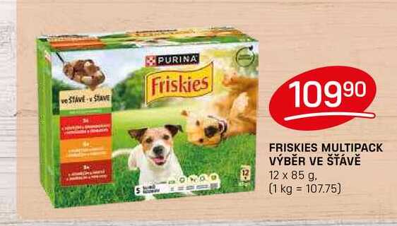 FRISKIES MULTIPACK VÝBĚR VE ŠŤÁVĚ 12 x 85 g