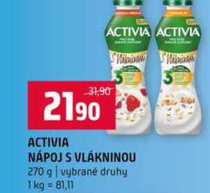 ACTIVIA NÁPOJ S VLÁKNINOU 270 g
