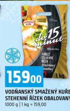 VODŇANSKÝ SMAŽENÝ KUŘE STEHENNÍ ŘÍZEK OBALOVANY 1000 g