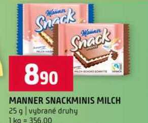 MANNER SNACKMINIS MILCH 25 g