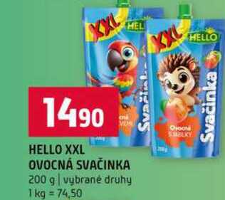 HELLO XXL OVOCNÁ SVAČINKA 200 g