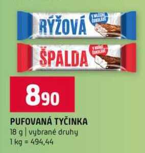 PUFOVANÁ TYČINKA 18 g