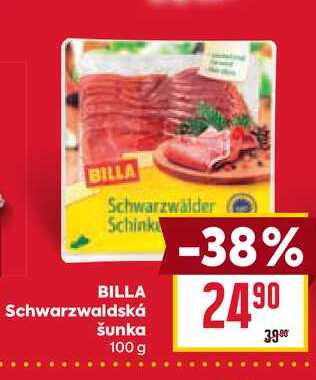 BILLA Schwarzwaldská šunka 100 g  