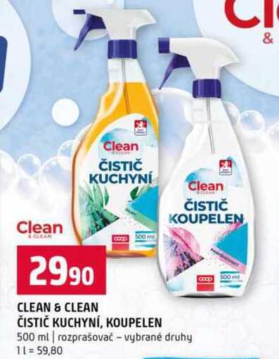 CLEAN & CLEAN ČISTIČ KUCHYNÍ, KOUPELEN 500 ml