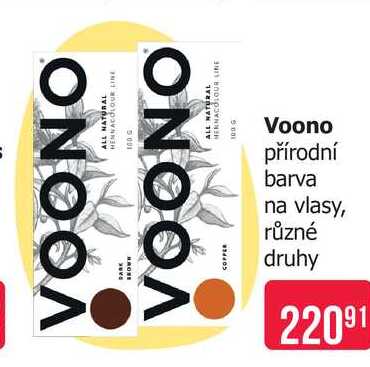 VOONO přírodní barva na vlasy