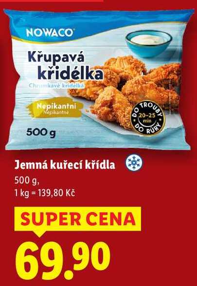 Jemná kuřecí křídla, 500 g