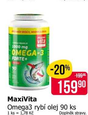 MaxiVita Omega3 rybí olej 90 ks 