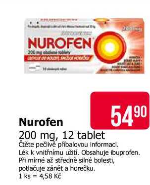 Nurofen 200 mg, 12 tablet 