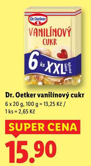 Dr. Oetker vanilínový cukr, 6x 20 g