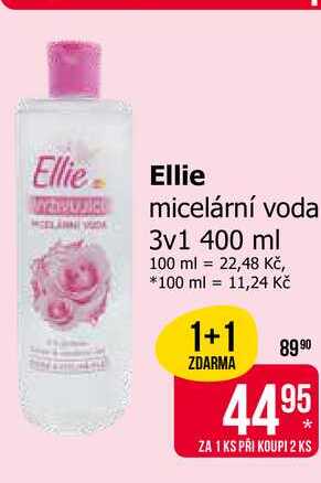 Ellie micelární voda 3v1 400 ml