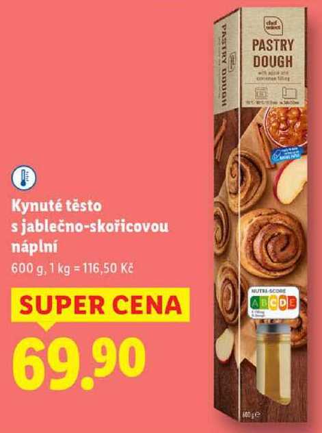 Kynuté těsto s jablečno-skořicovou náplní, 600 g