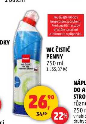 WC ČISTIČ PENNY, 750 ml 