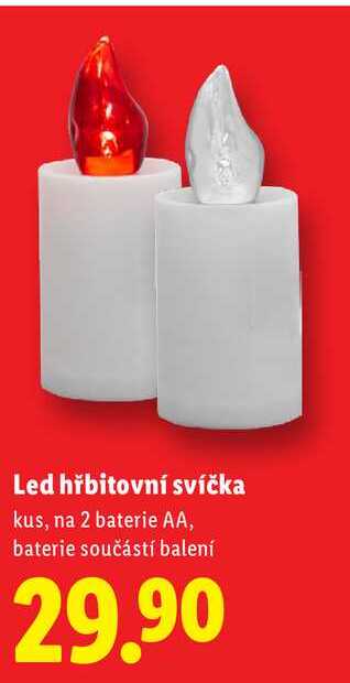 Led hřbitovní svíčka 