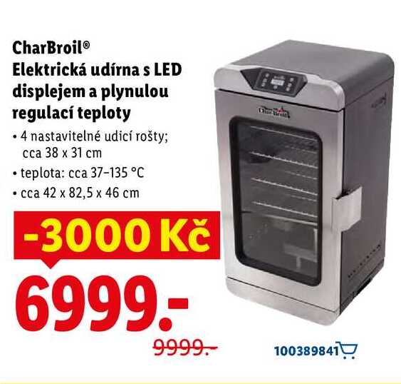 CharBroil Elektrická udírna s LED displejem a plynulou regulací teploty