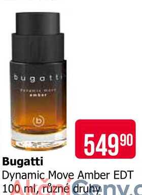 Bugatti Dynamic Move Amber EDT 100 ml, různé druhy 