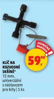 KLÍČ NA ROZVODNÉ SKŘÍNĚ, 1 ks 