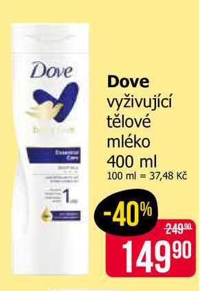 Dove vyživující tělové mléko 400 ml 