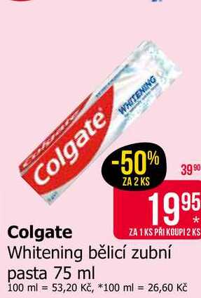 Colgate Whitening bělicí zubní pasta 75 ml 