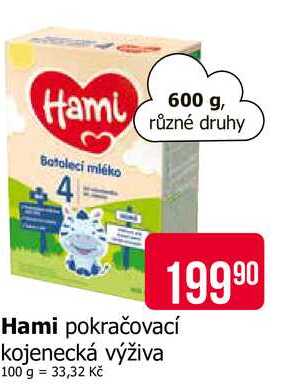 Hami pokračovací kojenecká výživa 2x300g
