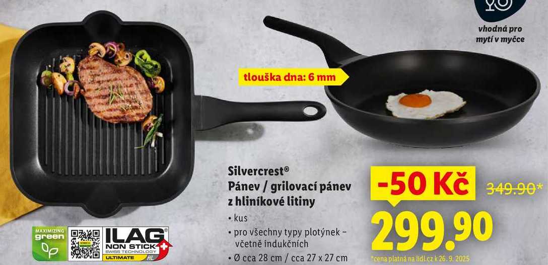 Silvercrest Pánev/grilovací pánev z hliníkové litiny 