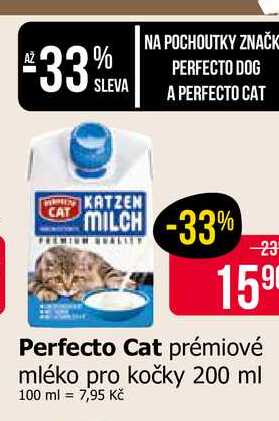 Perfecto Cat prémiové mléko pro kočky 200 ml