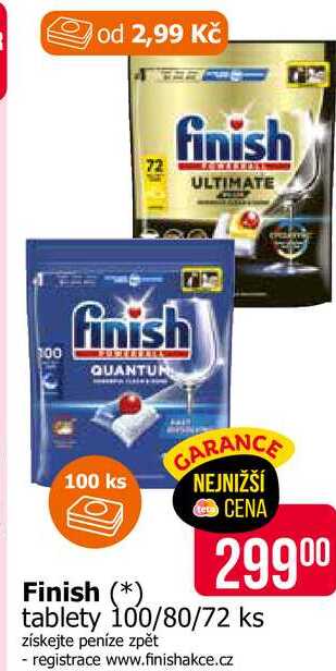 Finish tablety 100/80/72 ks 