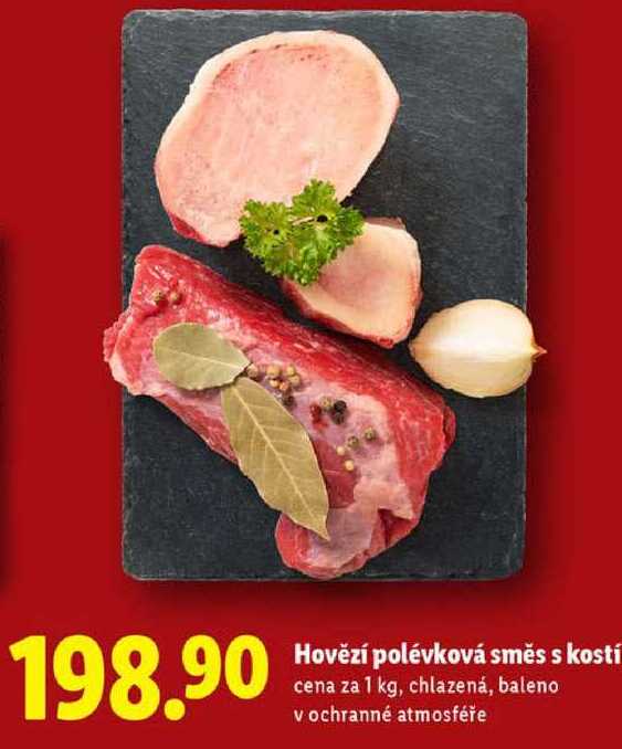 Hovězí polévková směs s kostí, cena za 1 kg