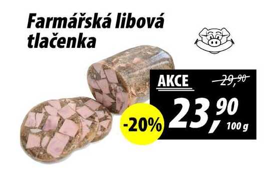Farmářská libová tlačenka, 100 g